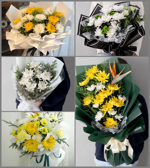 贵州贵阳息烽县九庄镇竹花村白事花束代送